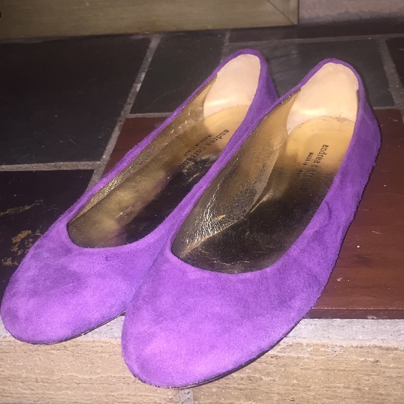 Andrea Carrano Shoes - Andrea Carrano Purple Flats Made in Italy Size 37 SB4